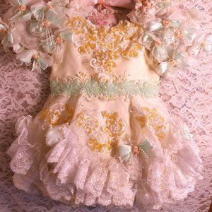 Vintage 1980s Toddler Circle Dress White BRIDAL PAGAENT PREOWNED